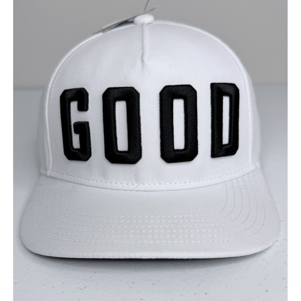 New Good Good Golf Team GOOD White Varsity Trucker Snapback Hat